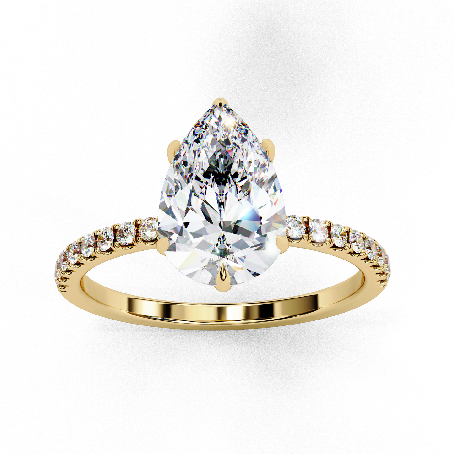 Neya Pear Solitaire Ring Lab Grown Diamond
