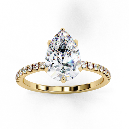 Neya Pear Solitaire Ring Lab Grown Diamond