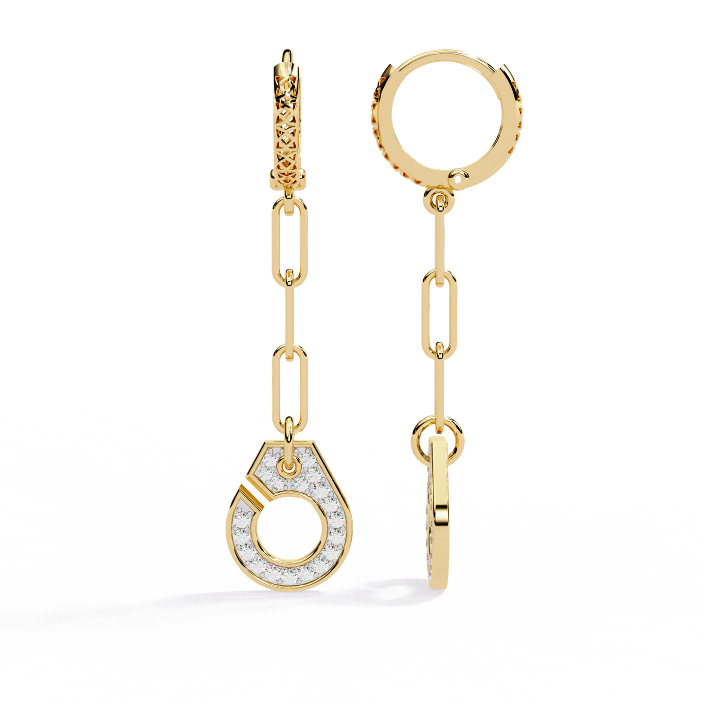 Handcuff Lab Grown Diamond Earrings