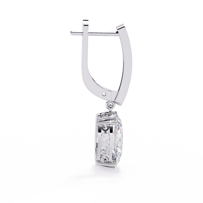 Oval Solitaire Lab Grown Diamond Hoop
