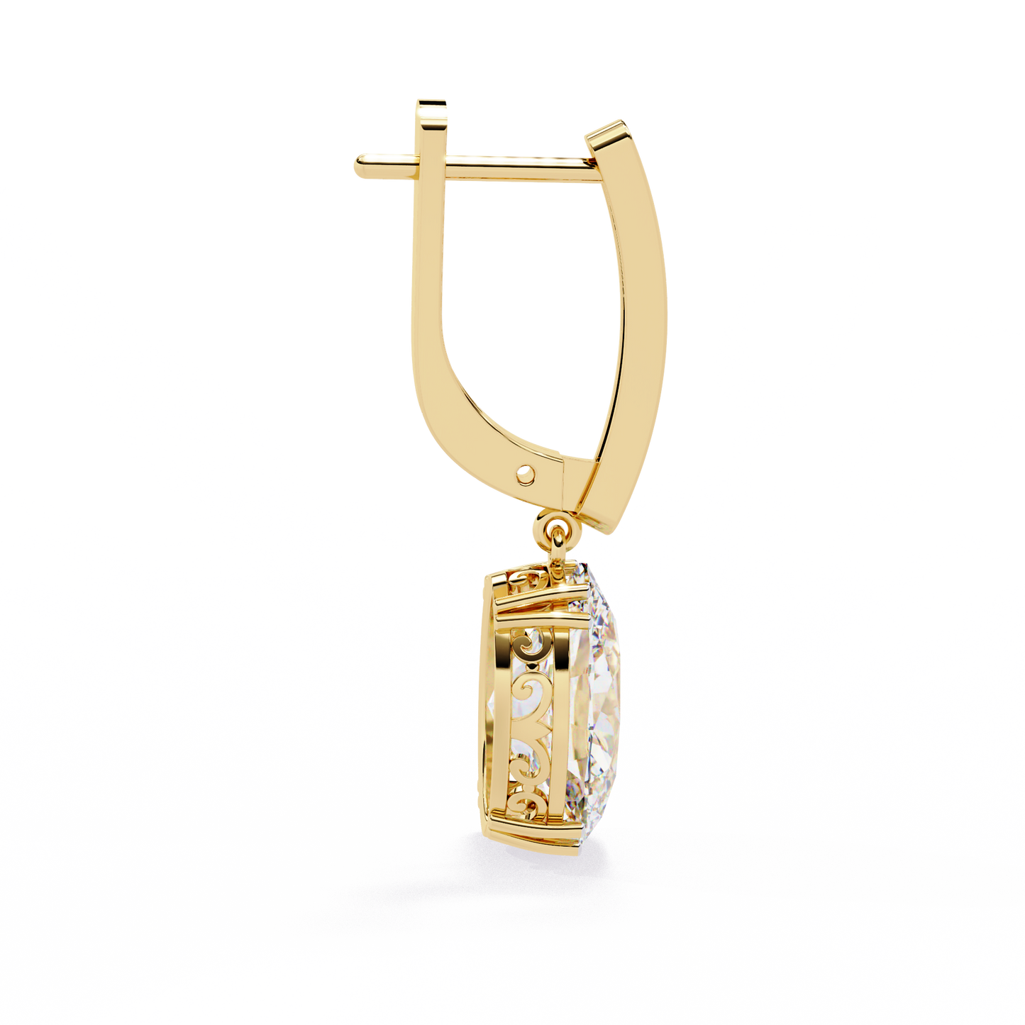 Oval Solitaire Lab Grown Diamond Hoop