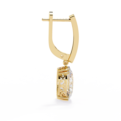 Oval Solitaire Lab Grown Diamond Hoop