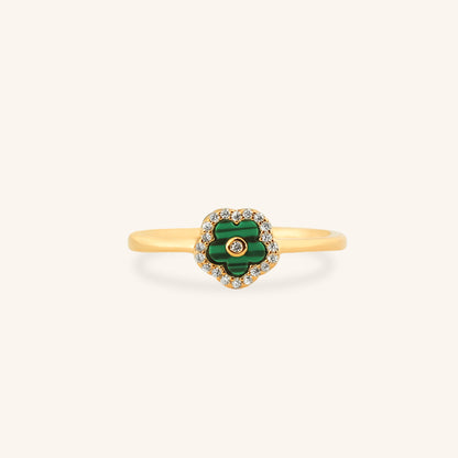 Flower Malachite Ring