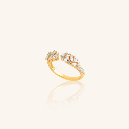 Pear Small Dia Culuster Ring