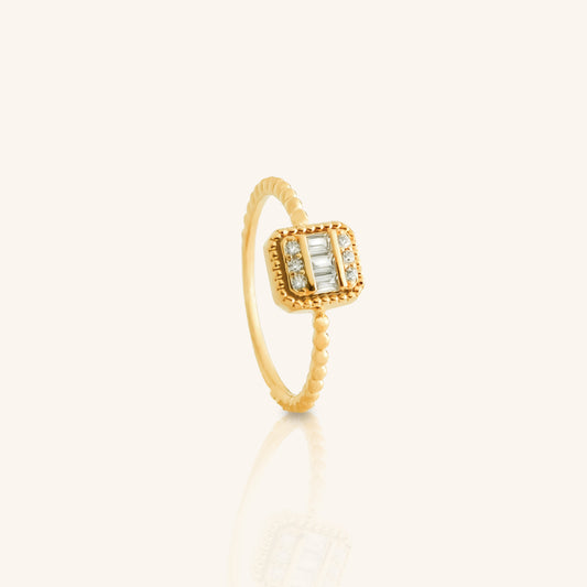 Baguette Ball Ring