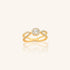Diamond Cluster Two Line Ring