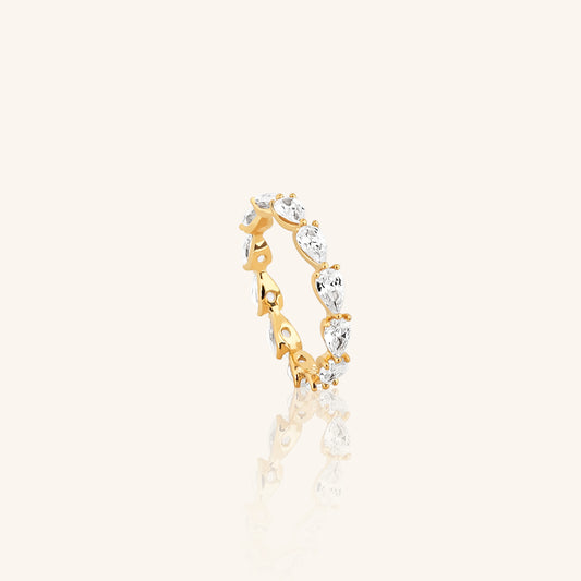 Pear Horizontal Eternity Band