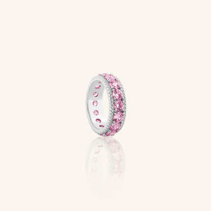 Pink Round Dia Side Dia Eternity Band