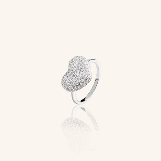 Diamond Large Heart Ring