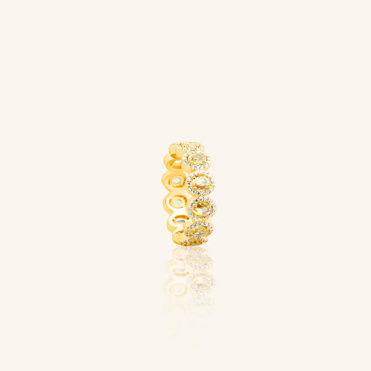 Oval Yellow Dia Eternity Band