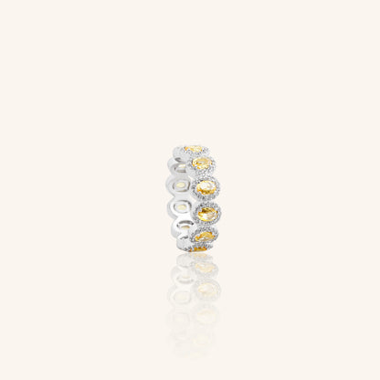 Oval Yellow Dia Eternity Band