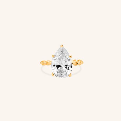 Pear Solitaire Rope Ring Swaroski