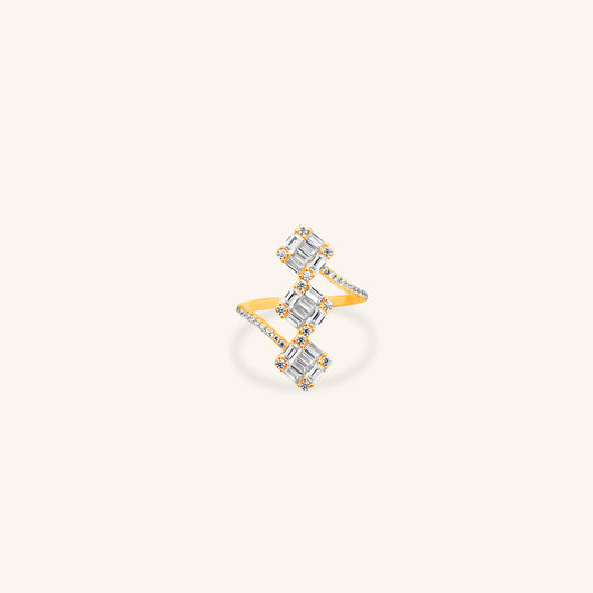 Three Step Diamond Ring