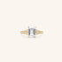 Emerald Cut V Ring