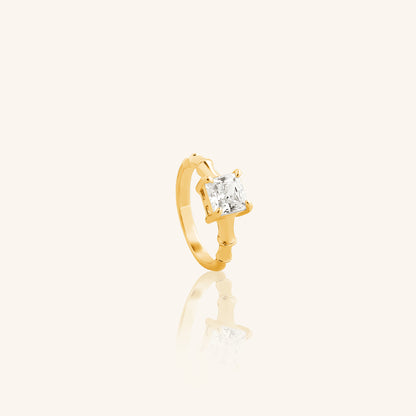 Princess Cut Dia Bamboo Ring