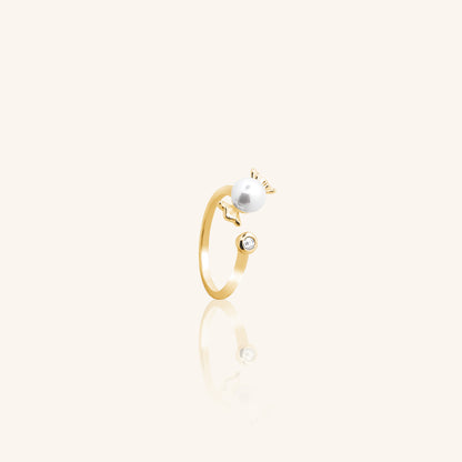 Pearl Bow Ring Large