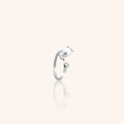 Pearl Bow Ring Large