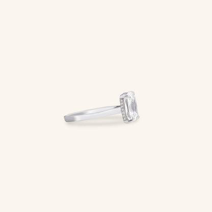 Radiant Cut Halo Ring Swaroski