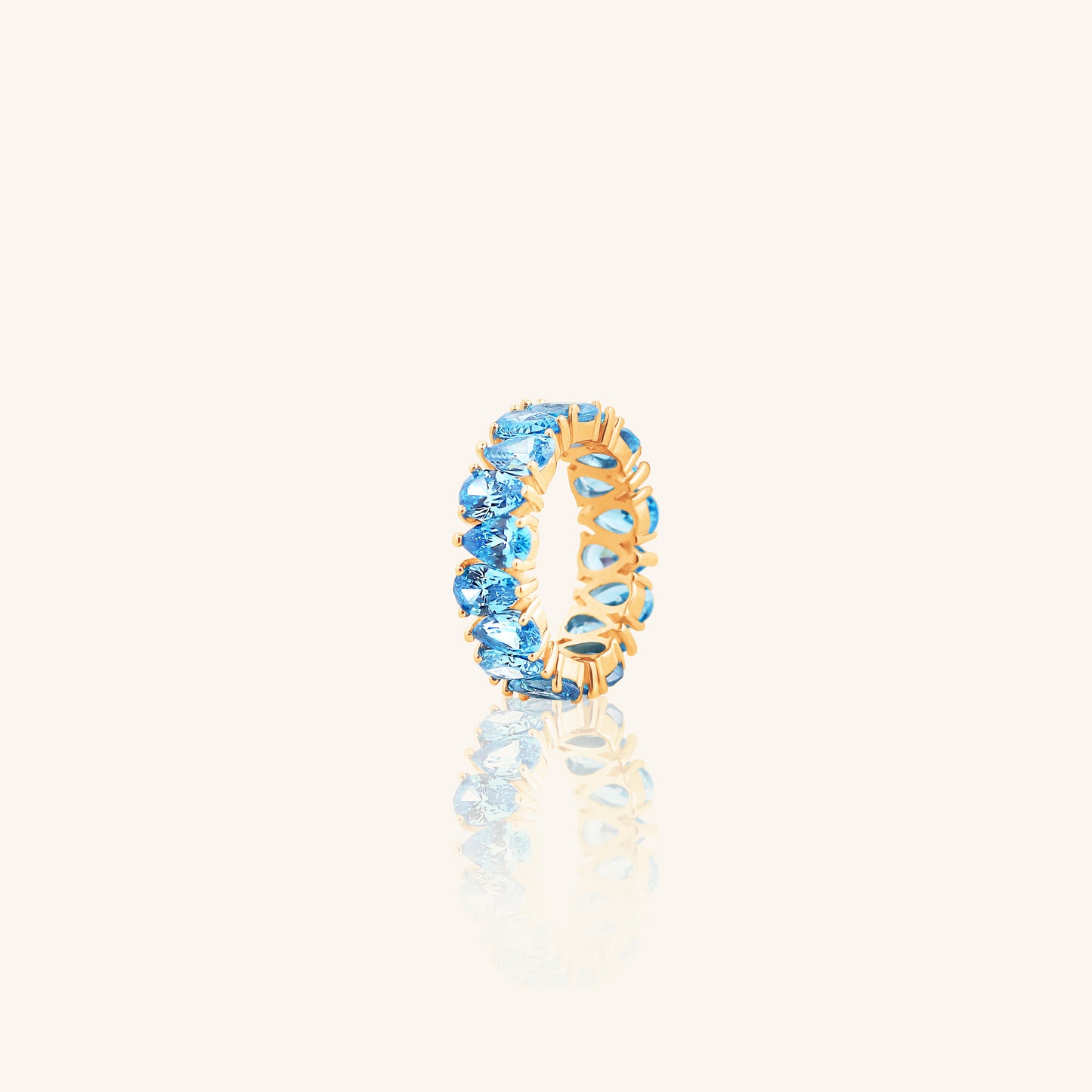 Pear Blue Dia Eternity Band