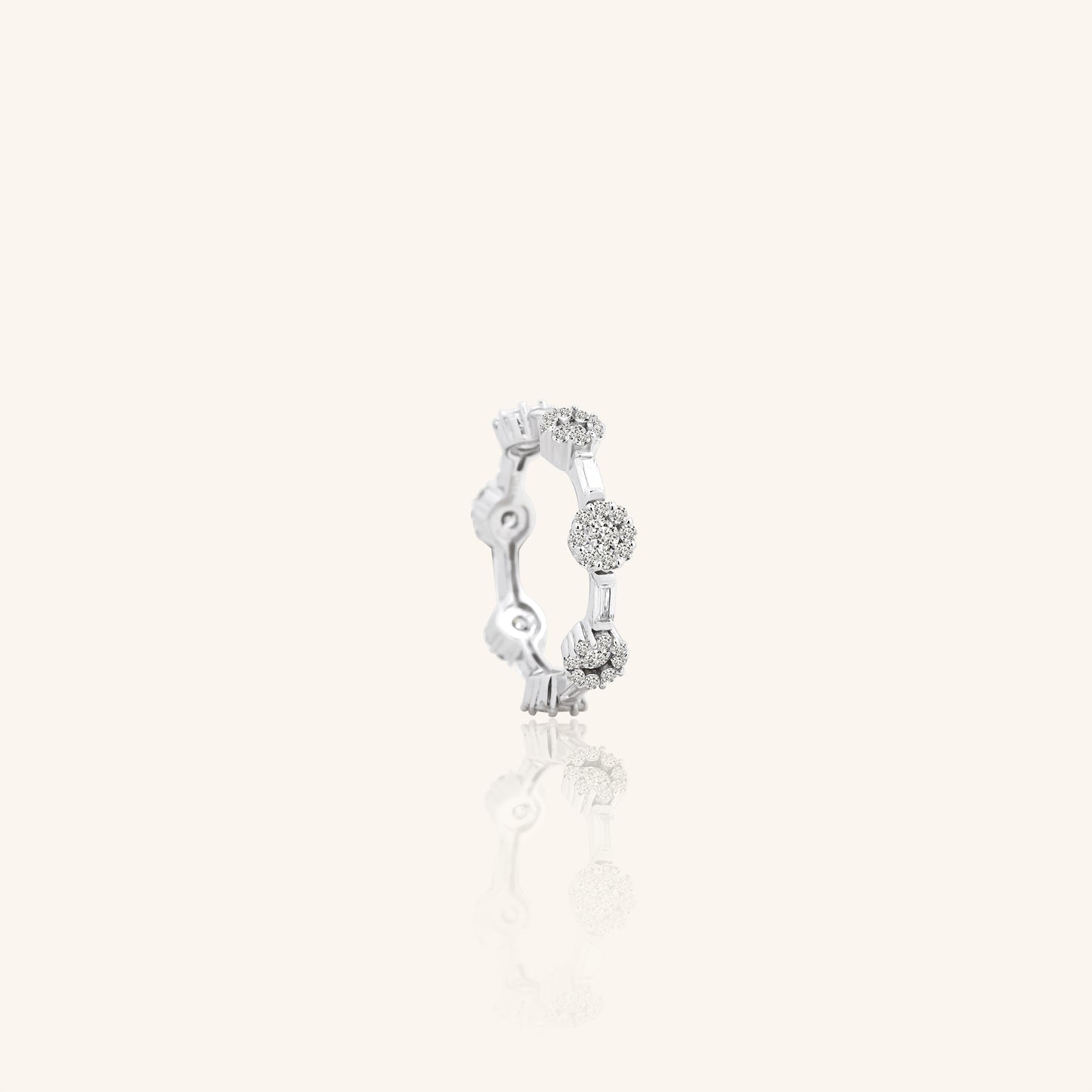 Flower Baguette Ring
