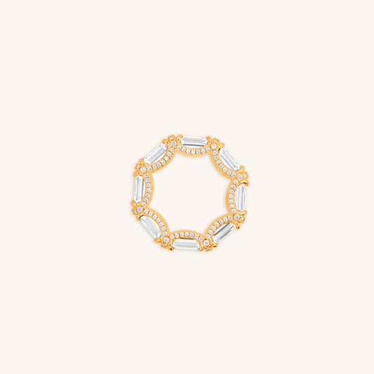 Emerald Horizontal Eternity Band Swa.