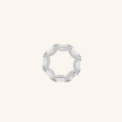 Emerald Horizontal Eternity Band Swa.