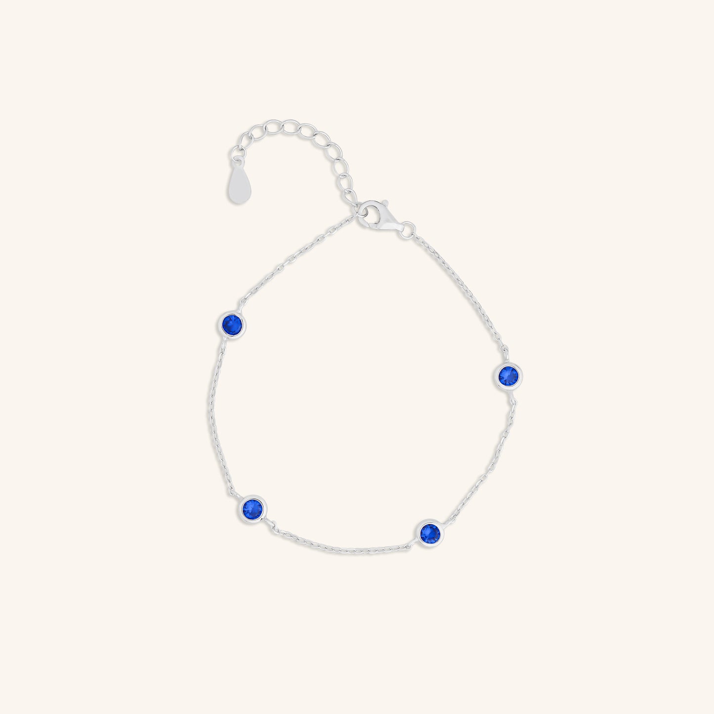 Blue Sapphire  Bezel Bracelet