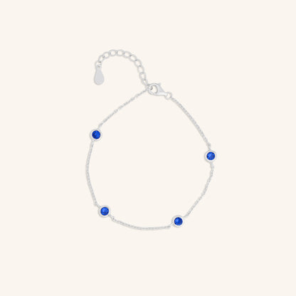 Blue Sapphire  Bezel Bracelet