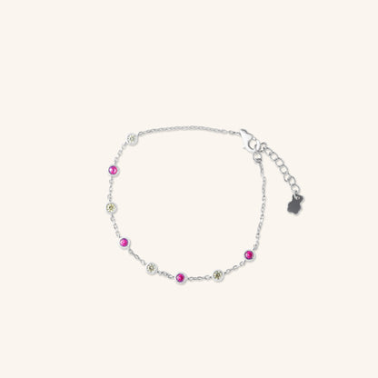 Ruby Yellow Diamond Bezel Bracelet