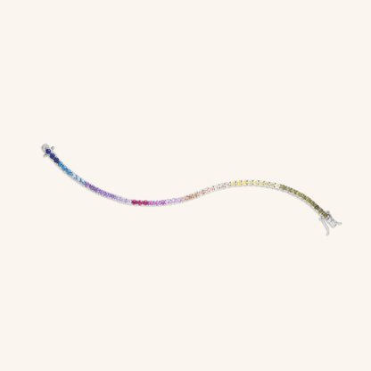 Round Diamond Rainbow Bracelet