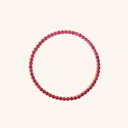 Round Ruby Tennis Bracelet