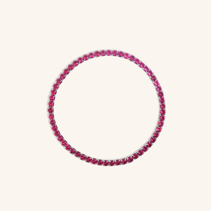Round Ruby Tennis Bracelet