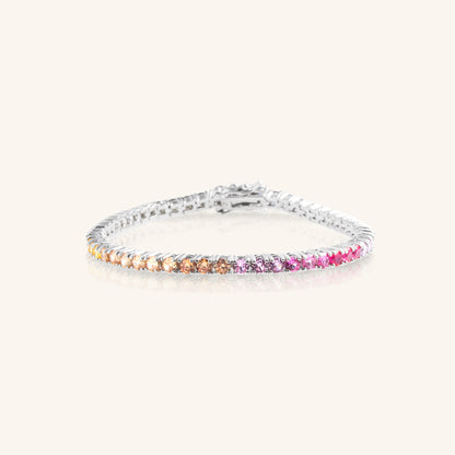 Round Diamond Rainbow Bracelet