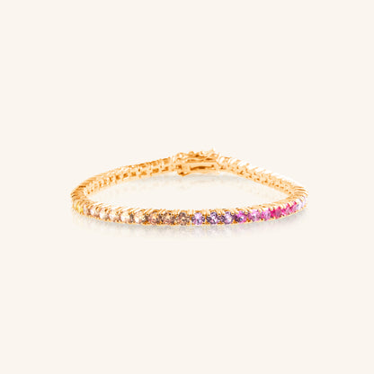 Round Diamond Rainbow Bracelet