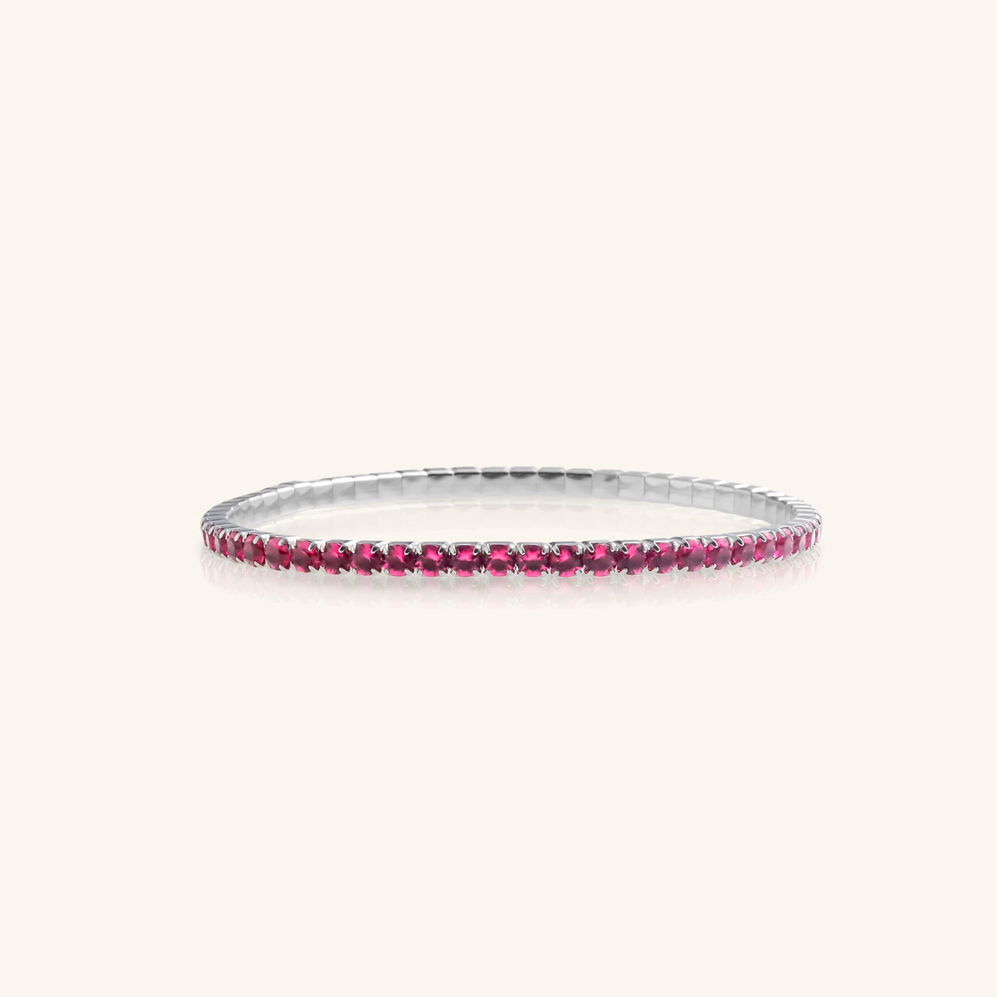 Round Ruby Tennis Bracelet