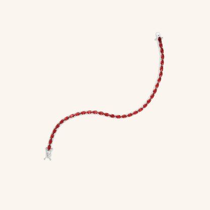Oval Ruby Tennis Bracelet