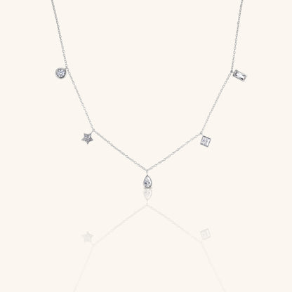 Mix Diamond Hanging Charms Chain