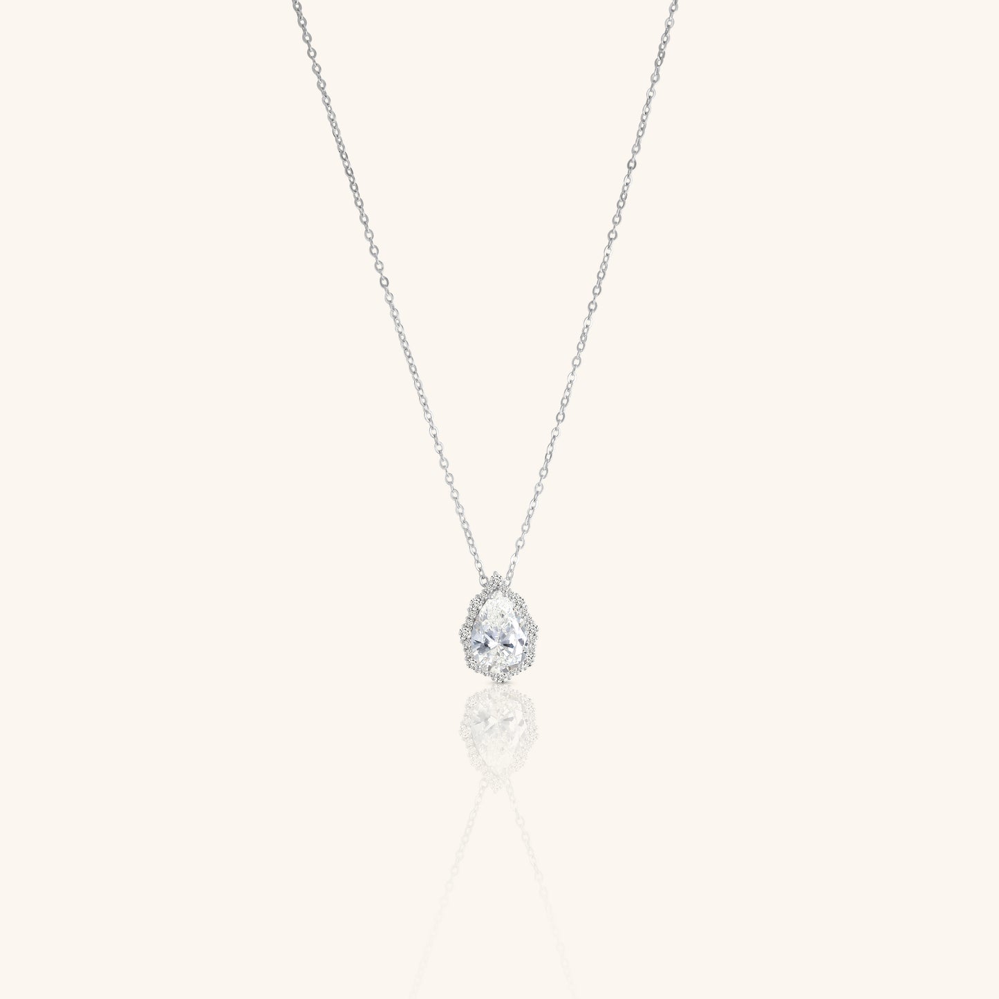Pear Diamond Boundary Chain Pendant