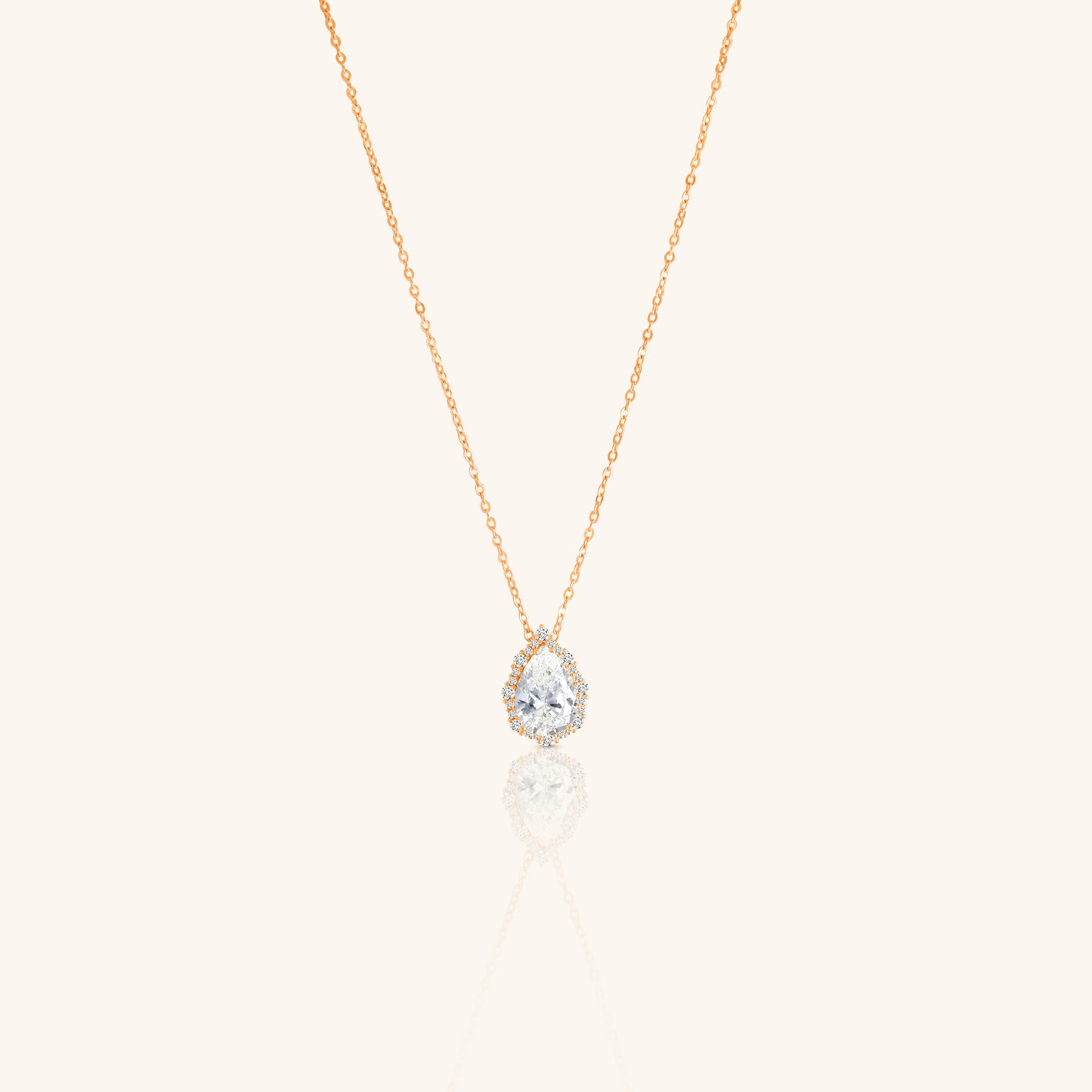 Pear Diamond Boundary Chain Pendant