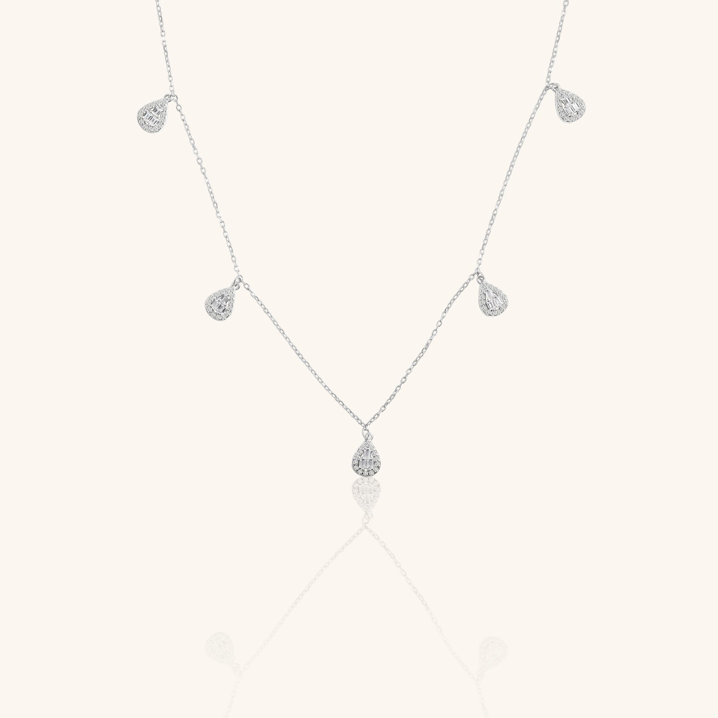 Pear Shape Charm and Chain