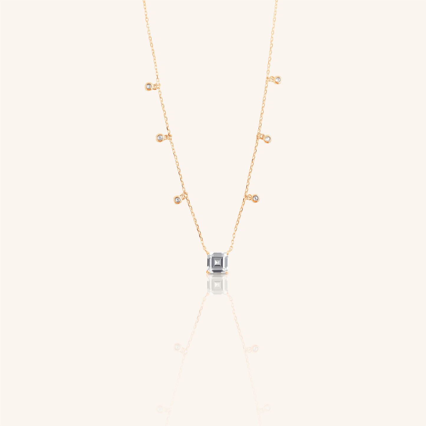 Princess and Round Diamond Chain