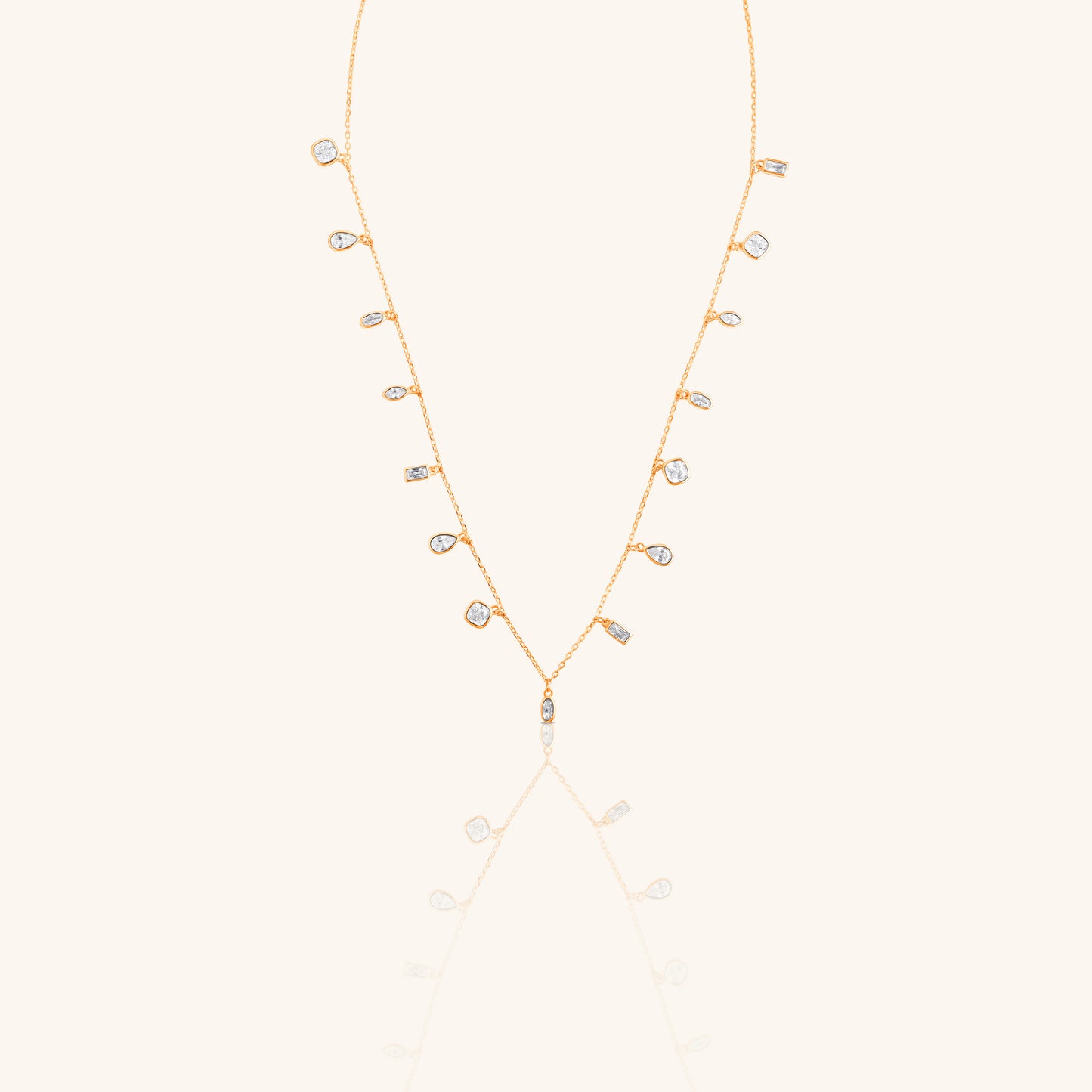 Mix Diamond Charms Hanging Chain