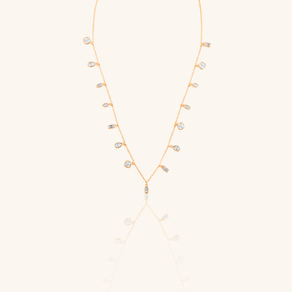 Mix Diamond Charms Hanging Chain