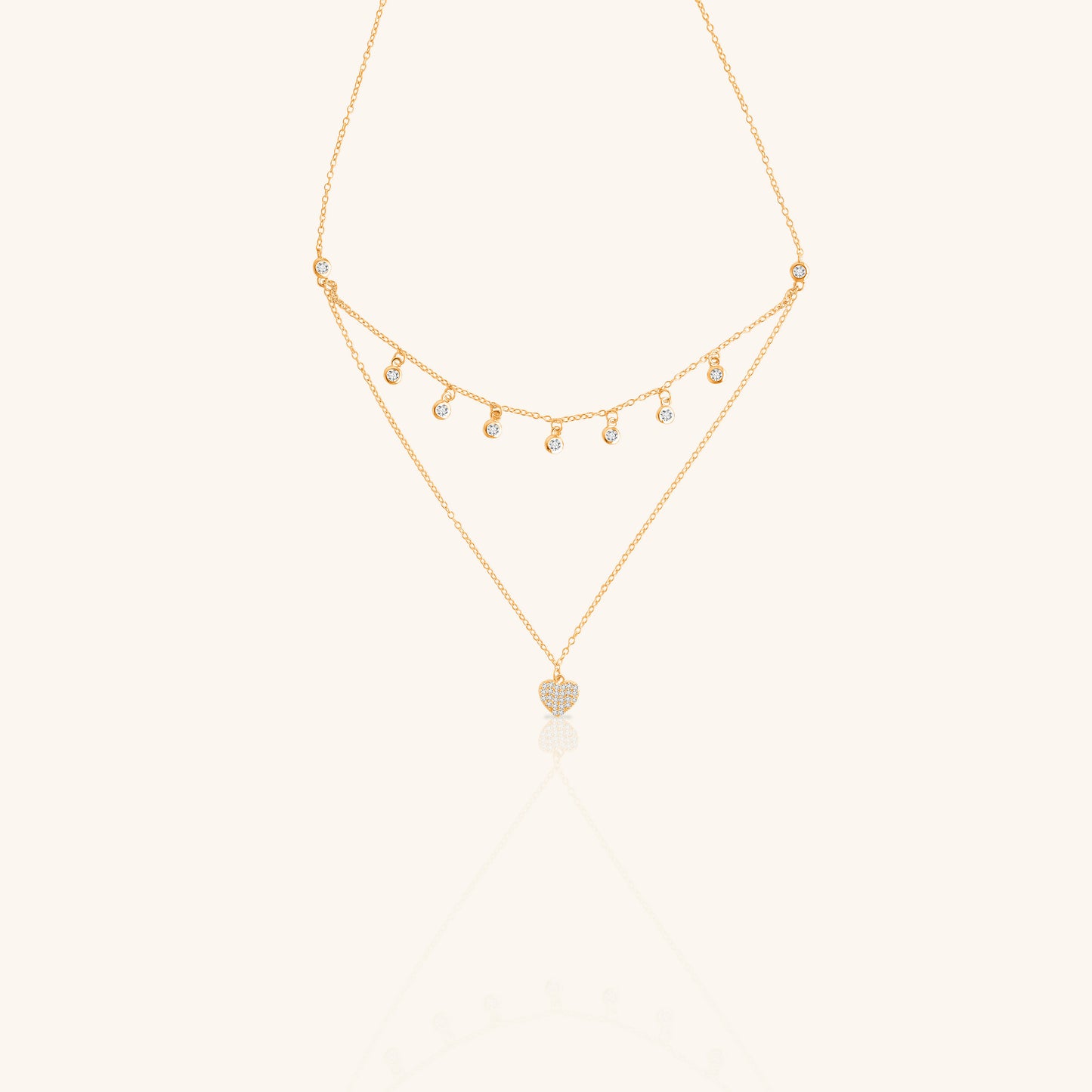 Stack Chain Heart Pendant