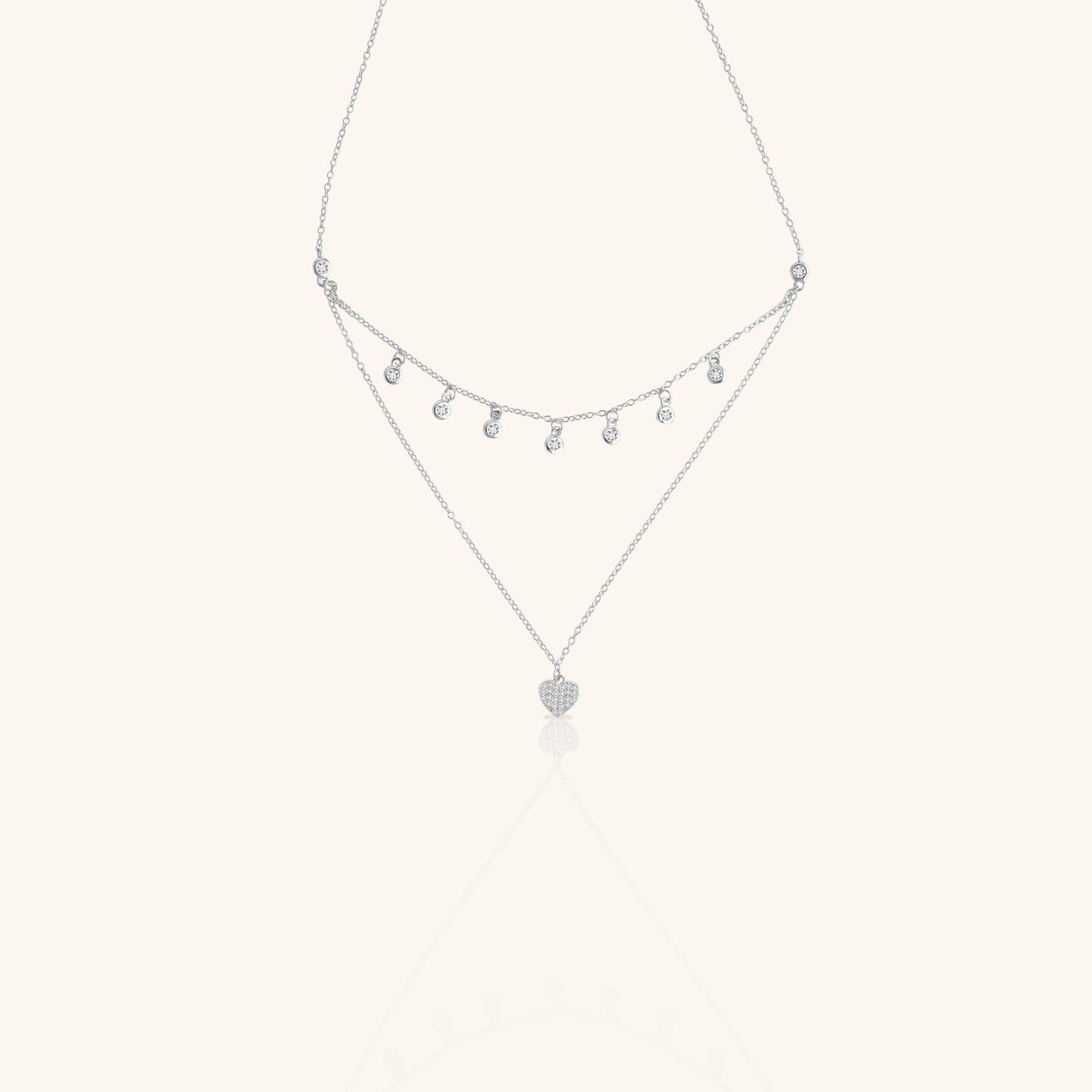 Stack Chain Heart Pendant