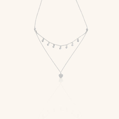Stack Chain Heart Pendant