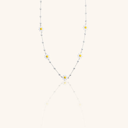 Daisy Flower and Round Ball Chain