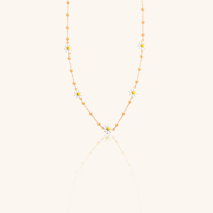Daisy Flower and Round Ball Chain