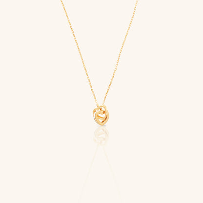 Heart Interlocked Chain Pendant