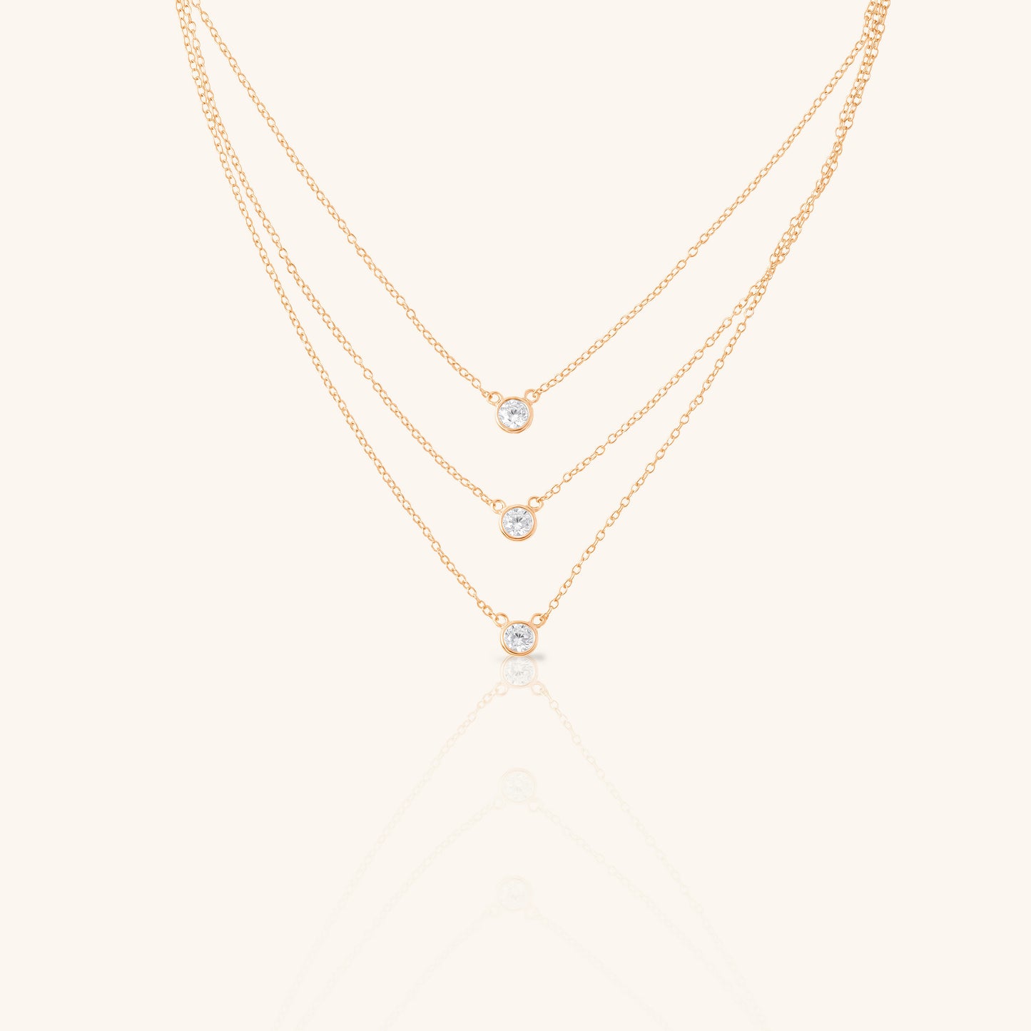 Round Diamond Stack Chain